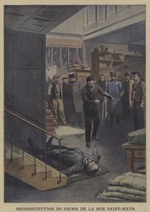 Reconstrucción de un asesinato en la Rue Saint-Maur, París de French School