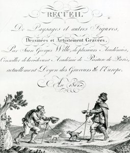 Recueil de Paysages et autres figures, dessinees et Artistement Gravees de French School