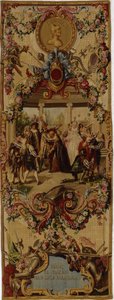 Tapiz de Gobelinos de la Regencia con la historia de Don Quijote de French School