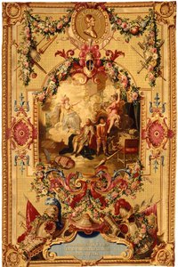 Tapiz de Gobelinos de la Regencia con la historia de Don Quijote de French School