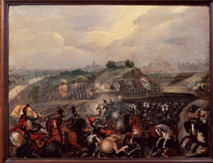 Guerras religiosas: el rey Enrique IV en la Batalla de Ivry el 14/03/1590 de French School