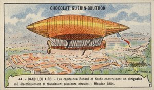 Dirigible eléctrico de Renard y Krebs, Meudon, Francia de French School