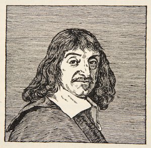 René Descartes, copia de Boris Mestchersky (d.1957) ilustración de Histoire de la Nation Francaise, Sciences, Volúmenes I y II, por Gabriel Hanotaux (1853-1944), 1924