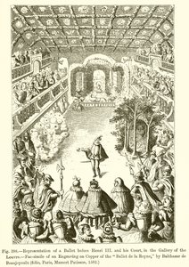 Representación de un ballet ante Enrique III y su corte, en la Galería del Louvre de French School