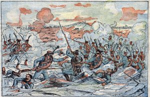 Representación de la Batalla de Austerlitz, o Batalla de los Tres Emperadores, el 02/12/1805.