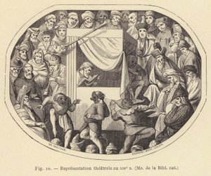 Representación teatral en el siglo XIV, Ms de la Bibl nat de French School