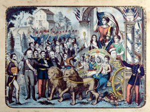 Alegoría republicana celebrando la Constitución Francesa de 1876