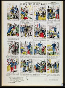 Propaganda republicana en apoyo de la fundación de la Tercera República, c.1881 de French School