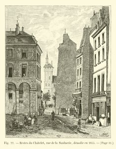 Restos del Chatelet, rue de la Saulnerie, demolido en 1855 de French School