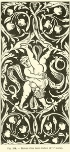 Reverso de una carta de tarot italiana de French School