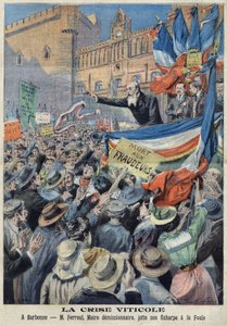 Revuelta de los viñedos en el sur de Francia en 1907 (impresión)