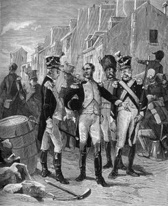 Richard-Lenoir (François Richard Lenoir 1765-1839), industrial francés, líder de la 8ª Legión, ocupando la Avenida de Vincennes para defender París en 1814 de French School