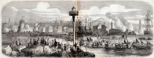 Risorgimento - (Guerra contra Austria) - Desembarco en Livorno de un ejército francés comandado por el Príncipe Napoleón (Napoleón Jerónimo Bonaparte) - 23 de mayo de French School