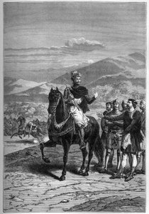 Roberto el Bruce antes de Bannockburn, 1313, Escocia - Roberto I de Escocia de French School
