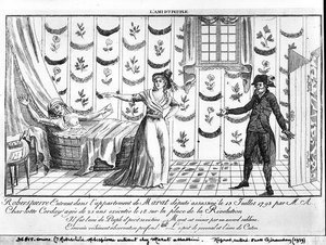Robespierre entrando en el apartamento de Marat de French School