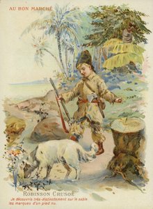 Robinson Crusoe con perro de French School