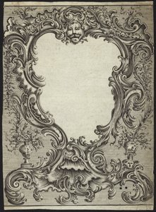 Diseño rococó para un marco de French School