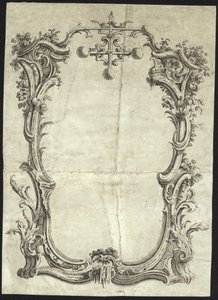 Diseño rococó para un marco de French School