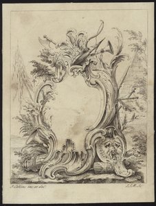 Diseño rococó para un marco de French School