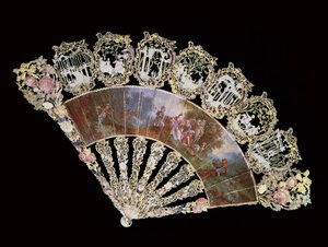 Abanico Rococó, 1730 de French School