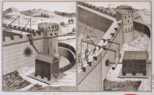 Arietes romanos, de la Encyclopedie des Sciences et Metiers por Denis Diderot (1713-84), publicado c.1770 de French School