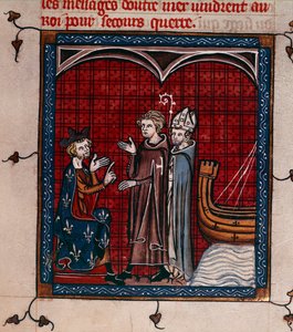 Real 16 G. VI, f.337 Rey Felipe II y Patriarca, ilustración de las 