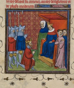 Royal 20 C.V11 John Baliol antes de Eduardo I, ilustración de 