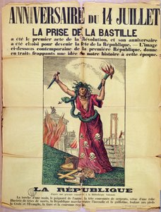 Póster realista y católico rechazando la celebración del Quatorze Juillet, 1880