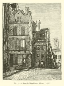 Calle del Mercado de las Flores, 1859 de French School