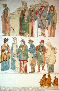 Trajes rusos, c.1792 de French School