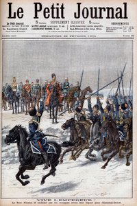 Guerra ruso-japonesa 1904-1905 - Cosacos aclamando al Zar Nicolás II antes de partir hacia el Lejano Oriente para luchar contra los japoneses en 