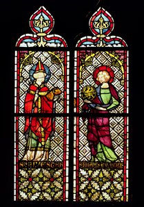 San Silvestre y San Juan Evangelista, de la iglesia colegiata de Nuestra Señora de la Asunción en Romont, c.1330 de French School