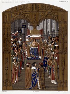 La coronación de Carlos VI (1380) - en "Les Chroniqueurs de l