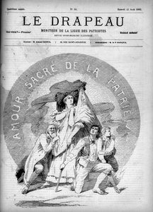 Amor sagrado a la patria - portada de La Bandera - Monitor de la Liga de Patriotas - 22 de agosto de French School