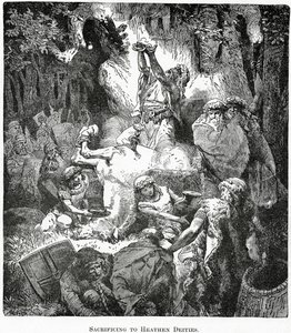 Sacrificio a Deidades Paganas, c.1890 de French School
