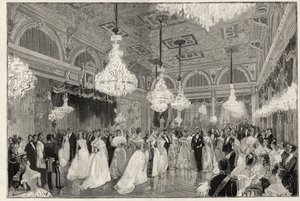 Sadi Carnot (1837-1894) Presidente de Francia de 1887 a 1894 y su esposa en el palacio del Elíseo - Sadi Carnot, presidente de la República Francesa y su esposa - Las fiestas de la presidencia - el nuevo salón de baile en el Palais de L