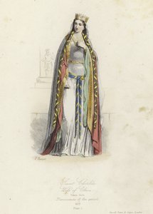Santa Clotilde, esposa de Clodoveo I, Rey de los Francos de French School