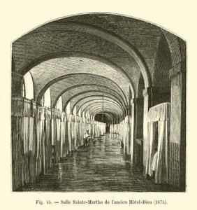 Sala Sainte-Marthe del antiguo Hôtel-Dieu, 1875 de French School