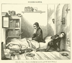 Salón de 1840, Ramus esperando a sus asesinos (grabado) de French School