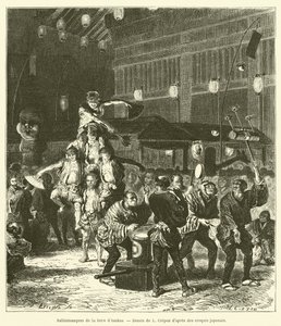 Saltimbanquis de la feria de Asaksa de French School