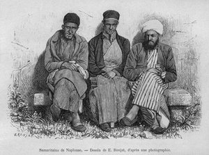 Samaritanos de Nablus, de La Syrie daujourdhui. Voyages dans la Phenicie, le Liban et la Judee. 1875-1880 de Louis Charles Emile Lortet, 1884 de French School