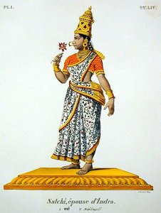 Satchi esposa de Indra, grabado por C. de Motte (1785-1836) de French School