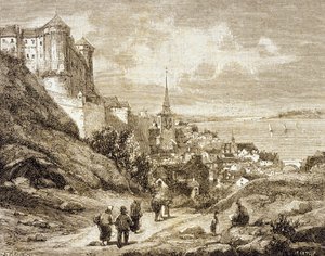 Saumur, Francia (grabado) de French School