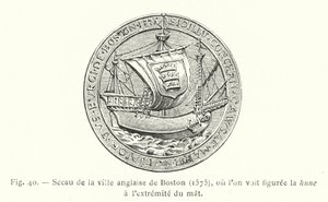 Sello de la ciudad inglesa de Boston de French School