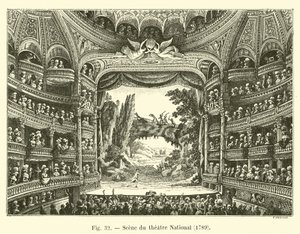Escena del teatro Nacional, 1789 de French School