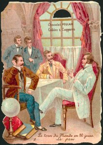 Escena de La vuelta al mundo en ochenta días, de Julio Verne de French School