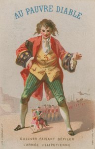 Escena de Los viajes de Gulliver de French School