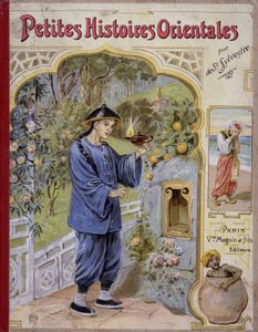 Escena de “Pequeñas historias orientales”, cuentos árabes de las 1001 noches (cuentos de las mil y una noches). En la víspera de Año Nuevo. de French School