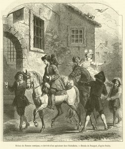 Escenas del Roman comique, Llegada de un operador en la hostería de French School