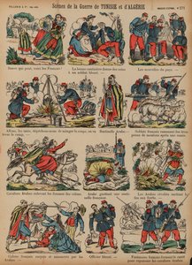 Escenas de las guerras coloniales francesas en Argelia y Túnez